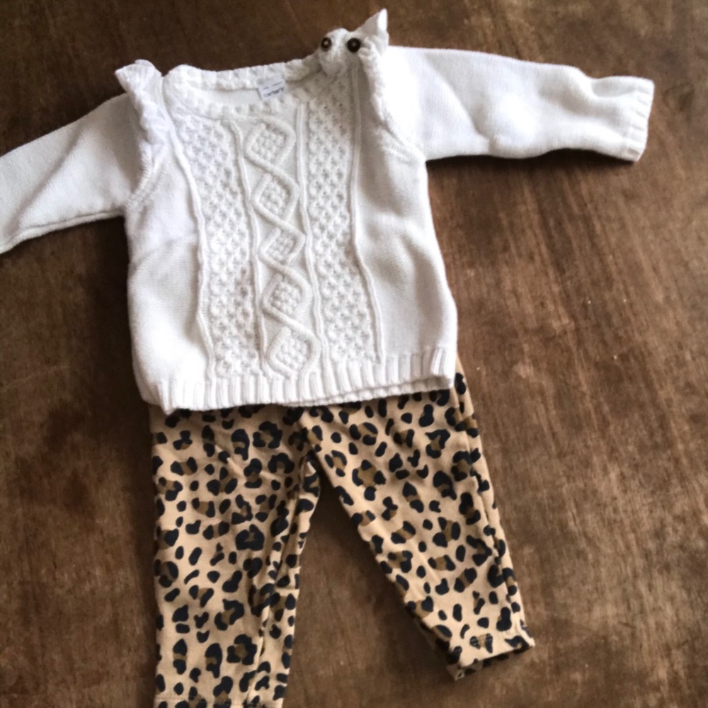 **BUY 3/$30!** Carters infant girl sweater set - Picture 2 of 3